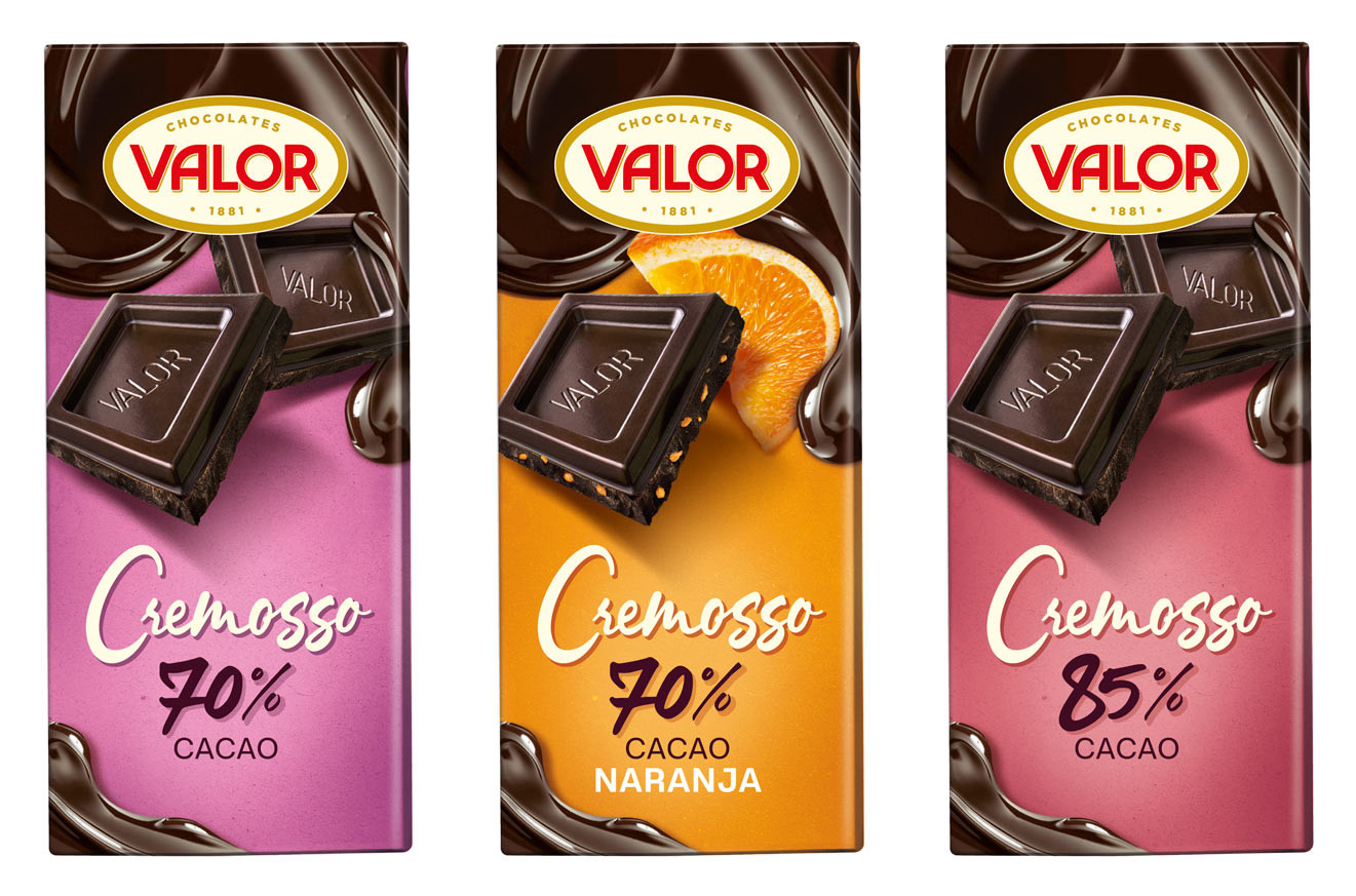 Chocolates Valor presenta una nueva gama de tabletas Cremosso de Valor