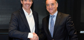 J. Antonio Valls, director general de Alimentaria Exhibitions, y Juan Antonio Alcaraz, director general de CaixaBank.