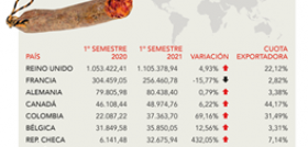 Reino Unido, Francia y Alemania son los principales países importadores.