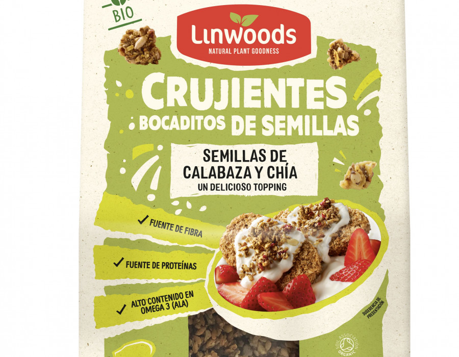 Las bolsitas mezclan semillas, frutos secos y frutas.