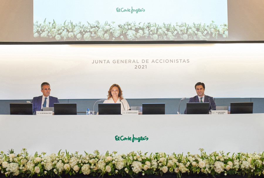 De izda. a dcha.: Víctor del Pozo, consejero delegado; Marta Álvarez, presidenta; José Ramón de Hoces, consejero secretario.