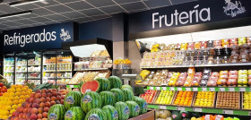 Sección de frutería del nuevo supermercado Unide.
