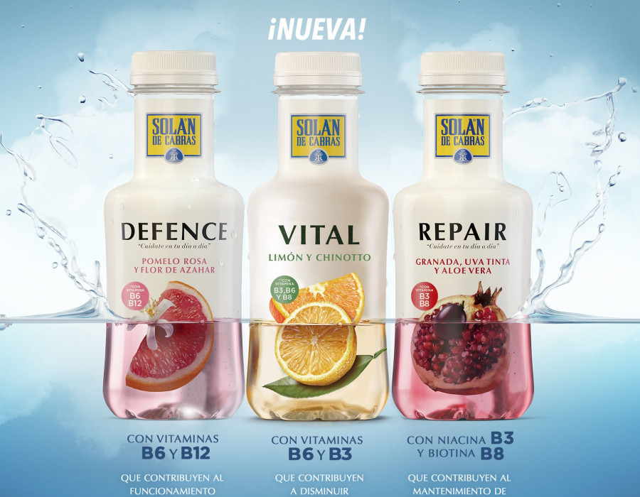 Estas son las tres variedades disponibles de aguas con sabor y vitaminas.