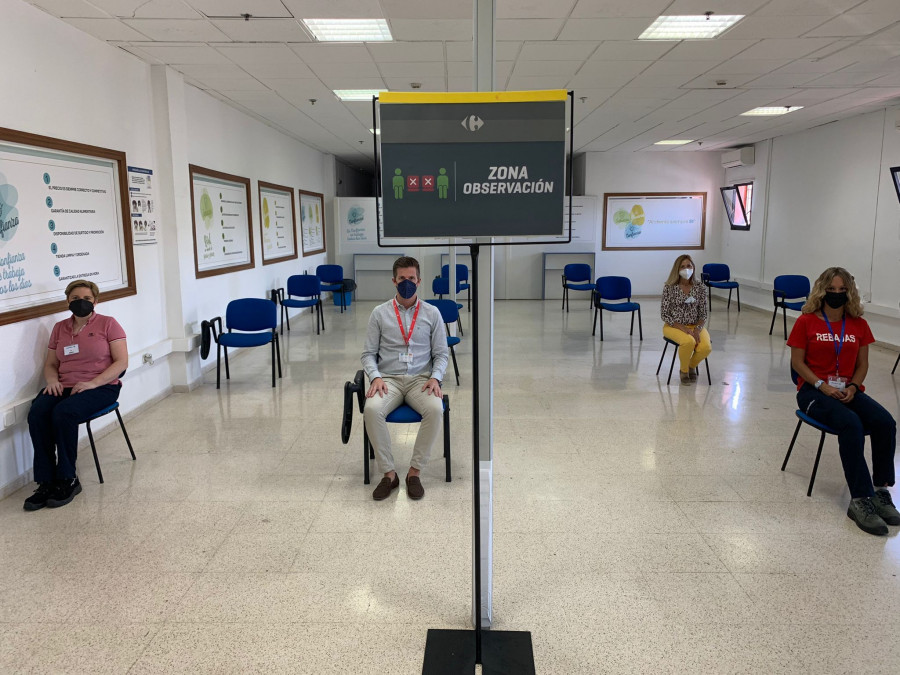 Espacio de vacunación para la plantilla de la provincia que recibirá la vacuna monodosis Janssen.