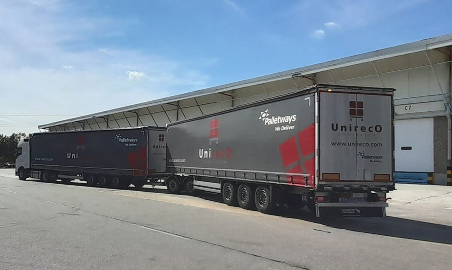Unireco Logística, miembro de Palletways en Barcelona, ha sumado un nuevo camión duotrailer con el que cubrirá las rutas entre la Ciudad Condal y la capital española.