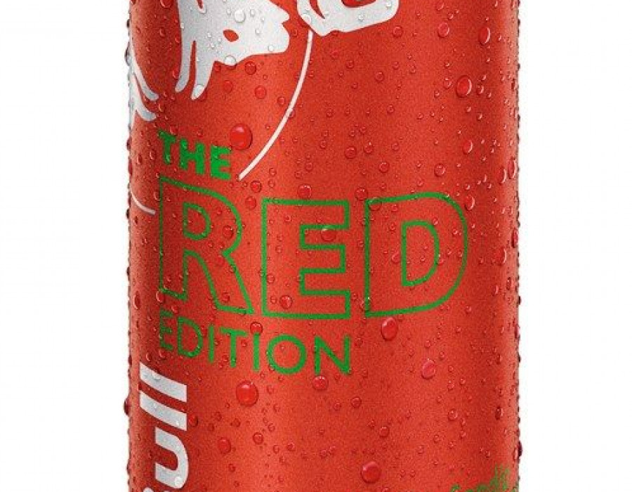 Red Bull Edition Sabor Sandía lanzará en su versión de 250 mililitros en latas rojas mate.