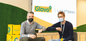 Oscar Pierre, CEO y co-fundador de Glovo, y Javier Jiménez, director general de Lanzadera.