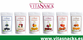 Los VitaSnacks se elaboran a base de fruta y hortalizas exclusivamente ecológicas y de temporada que a través de un exclusivo proceso de deshidratación a baja temperatura.