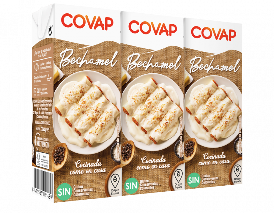 Nueva salsa bechamel de Lácteos Covap, formato brik.