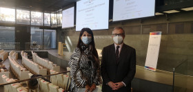 Carlos Cabrera, director general del Instituto Cerdá, e Isabel Bombal, directora general de Desarrollo Rural, Innovación y Formación Agroalimentaria del Ministerio de Agricultura, Pesca y Alimentac