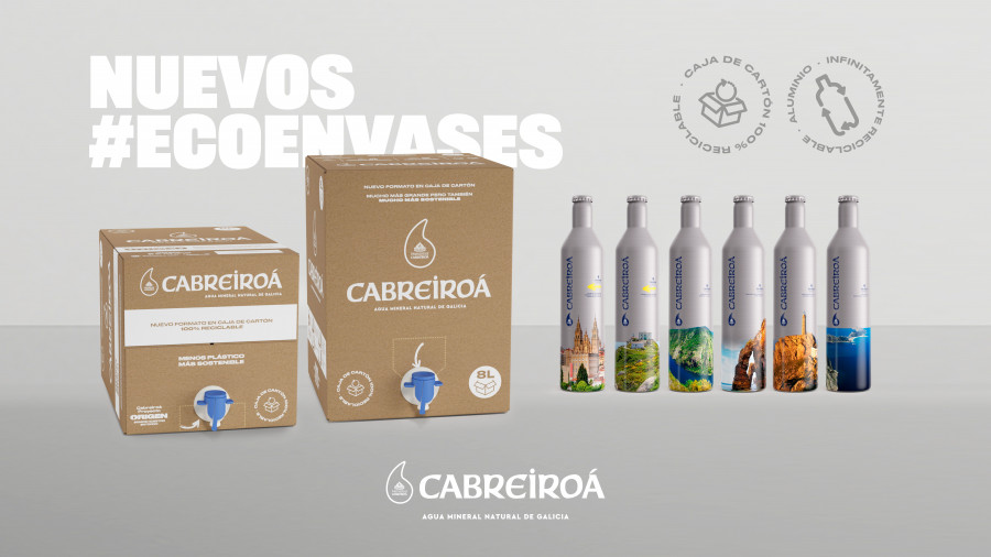 Están disponibles en envases de ocho litros y la gama de botellas de aluminio infinitamente reciclables.