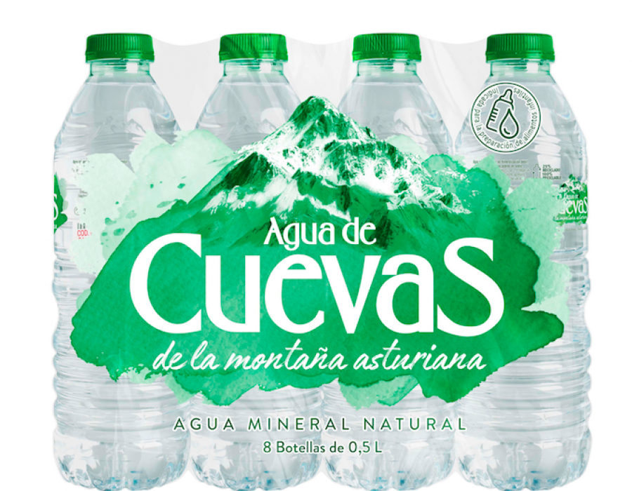 Tras el cambio progresivo de todos sus envases a rPET, a finales de este año 2021, el 100% de los envases de Agua de Cuevas procederá de otras botellas.