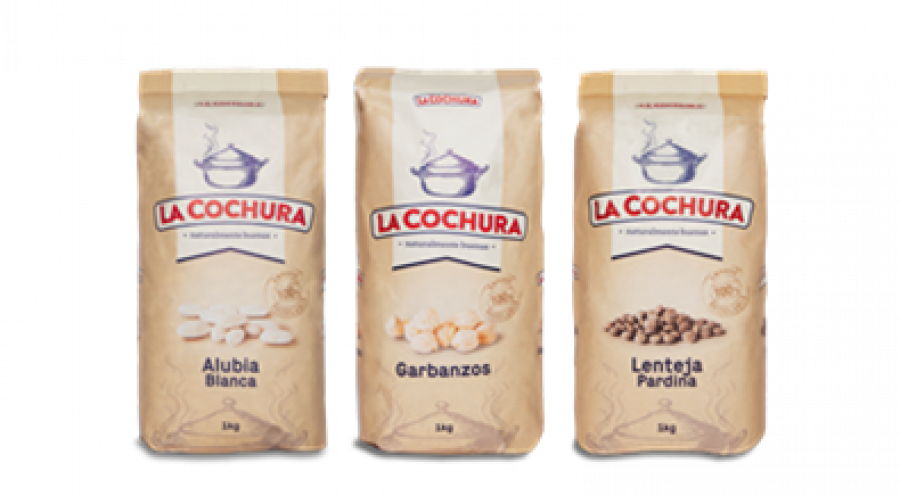 La Cochura presenta en un atractivo paquete las tres referencias más importantes: Alubias Blancas, Lentejas Pardinas y Garbanzos, con calidad extra.