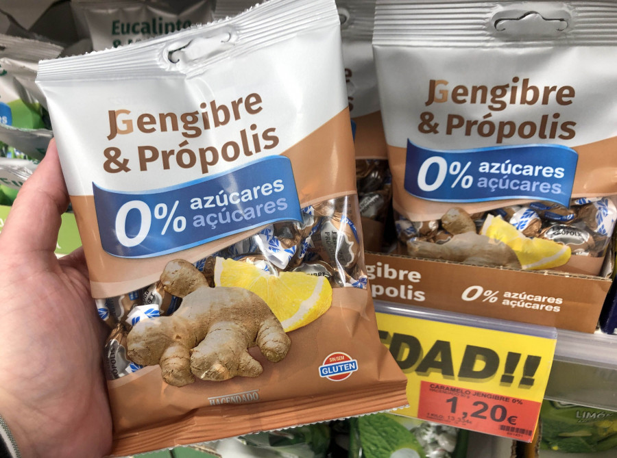 Los nuevos Caramelos de Jengibre, Limón y Própolis, en el lineal de Mercadona.