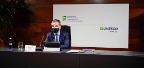 José Ramón Fernández de Barrena, CEO de Grupo Uvesco, durante la presentación de resultados de 2020 y previsiones para 2021.