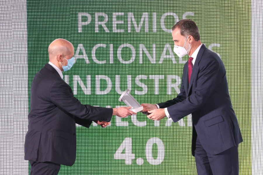 David Botaya, CEO de Aves Nobles y Derivados-Aldelís, recibió este galardón de la mano del Rey.