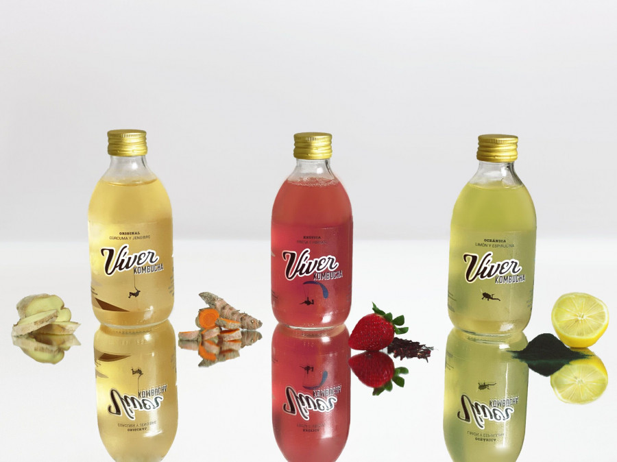 Tres sabores: Cúrcuma y jengibre; fresas e hibisco; limón y espirulina.