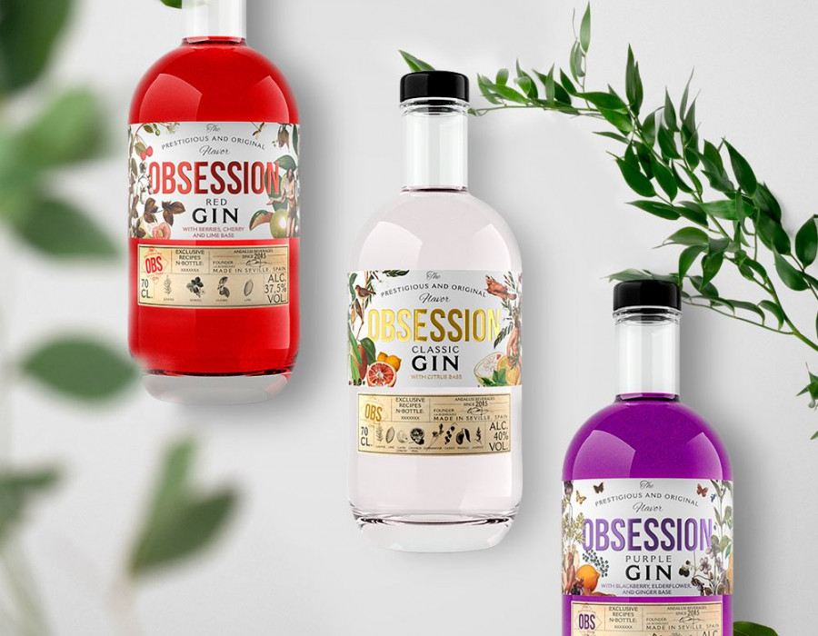 Las tres variedades de la familia Obsession Gin.