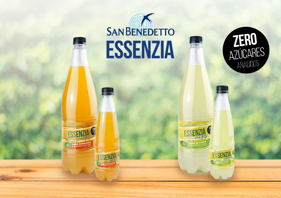 La nueva imagen de ‘Essenzia’ pone el acento en el origen y la naturalidad de sus productos, destacando el hecho de que es un refresco con gas elaborado con un 10% de zumo y agua mineral.