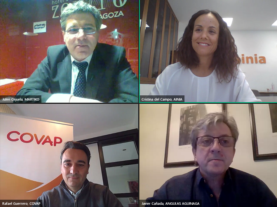 Mesa redonda virtual convocada por Ainia con la participación de Angulas Aguinaga, Covap y Martiko Ahumados.