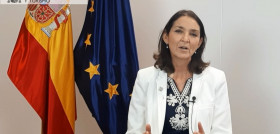 La ministra de Industria, Comercio y Turismo durante su discurso en los Premios InnovaCción 2020.