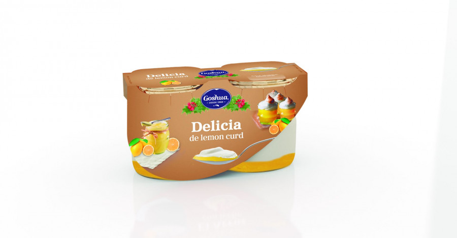 Goshua presenta la delicia de lemon curd. Yogur suave y cremoso con una generosa capa de lemon curd que destaca por su intenso sabor.