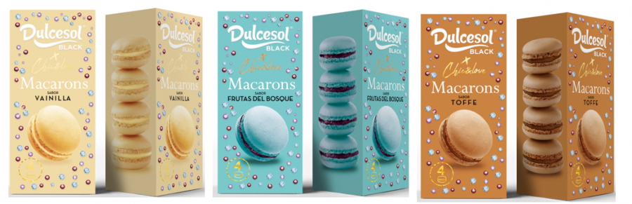 Estos nuevos sabores, frutas del bosque, toffee y vainilla, se incorporan a la gama de macarons con los que ya cuenta la colección gourmet de la marca.