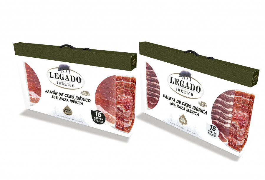 Los estuches ‘Legado Ibérico’ se presentan con un elegante diseño tanto para jamón como para paleta.