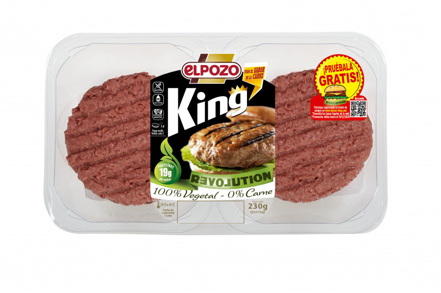 eLPozo King Revolution se presenta en un formato refrigerado para potenciar su frescura y en bandeja bipack con dos unidades de 115 gramos cada una.