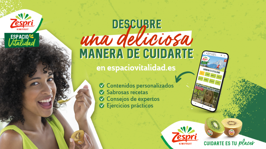 Con esta nueva campaña, la marca nos invita a unirnos a Espacio Vitalidad, la iniciativa creada por Zespri que alberga consejos, recomendaciones y testimonios de expertos en disciplinas como nutrici