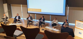 De izquierda a derecha: Alberto Vega, Saturnino Alcázar, Paulo Soares, Jordi Alberich, Natalia Berenguer y  Rafael Fuertes.