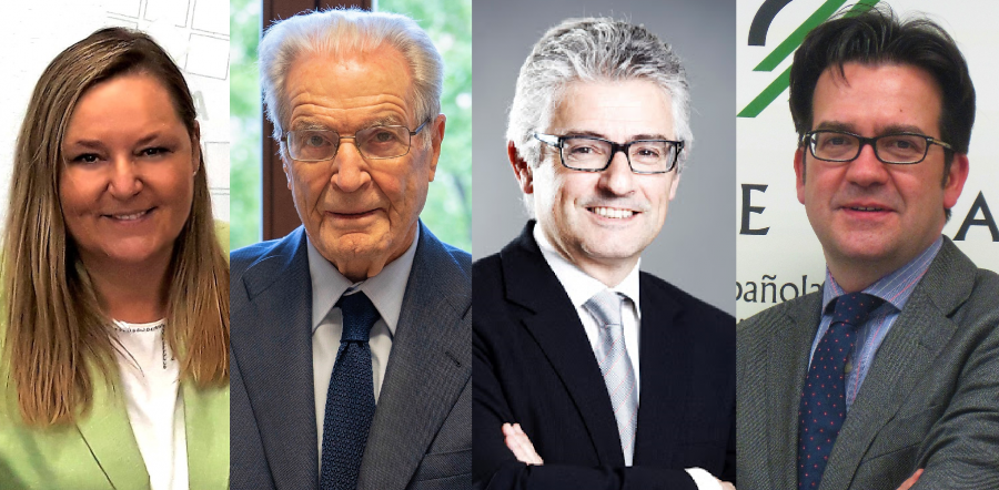De izquierda a derecha: Virginia González Lucena, Antonio Garrigues Walker, José María Bonmatí e Ignacio García Magarzo.