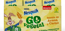 Nestlé presenta Nesquik Go Vegetal, una bebida fuente de proteínas vegetales, con ingredientes 100% naturales, naturalmente sin lactosa y que incluye el certificado vegano.