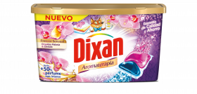 Dixan Aromaterapia cuenta con un aroma inspirado en esencias florales, para una limpieza total de las prendas.