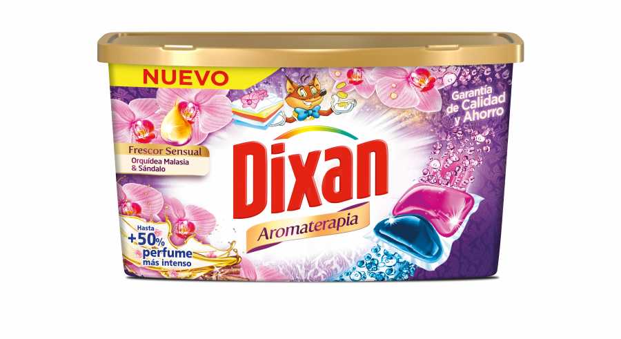 Dixan Aromaterapia cuenta con un aroma inspirado en esencias florales, para una limpieza total de las prendas.