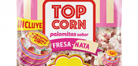 Dirigido al público joven, las nuevas Top Corn Chupa Chups tienen un pack de 90 gramos que fusiona la imagen de las dos marcas y que deja ver el producto de su interior.