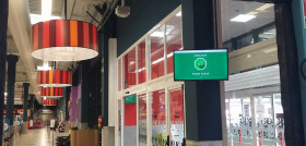 Sistema de control de aforo en el hipermercado Eroski de Ribadeo.