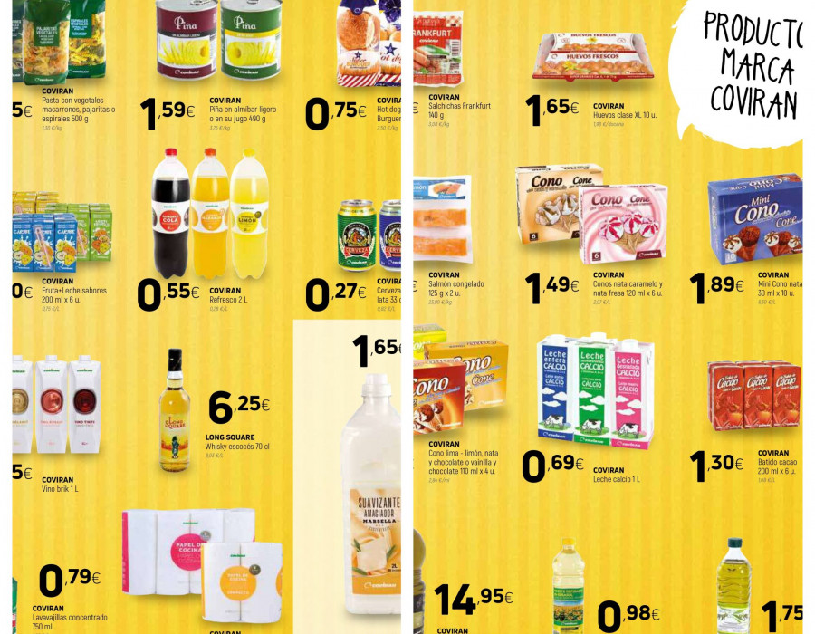 Desde el 28 de julio al 8 de agosto Covirán destaca una selección de 22 referencias de marca propia en los lineales de los más de 3.000 supermercados que la Cooperativa tiene en España y Portugal 