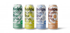 Helps Kombucha ofrece una gama de cuatro sabores, en formato de lata de 250 mililitros, que combinan azúcar de caña ecológico, té verde y té negro ecológicos con distintos aromas naturales y jug