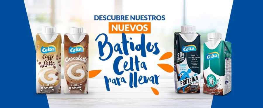 Las nuevas variedades comprenden Celta Proteína al Cacao, Celta con Chocolate Sin Lactosa, Celta Café Latte y Celta Chocolatte.