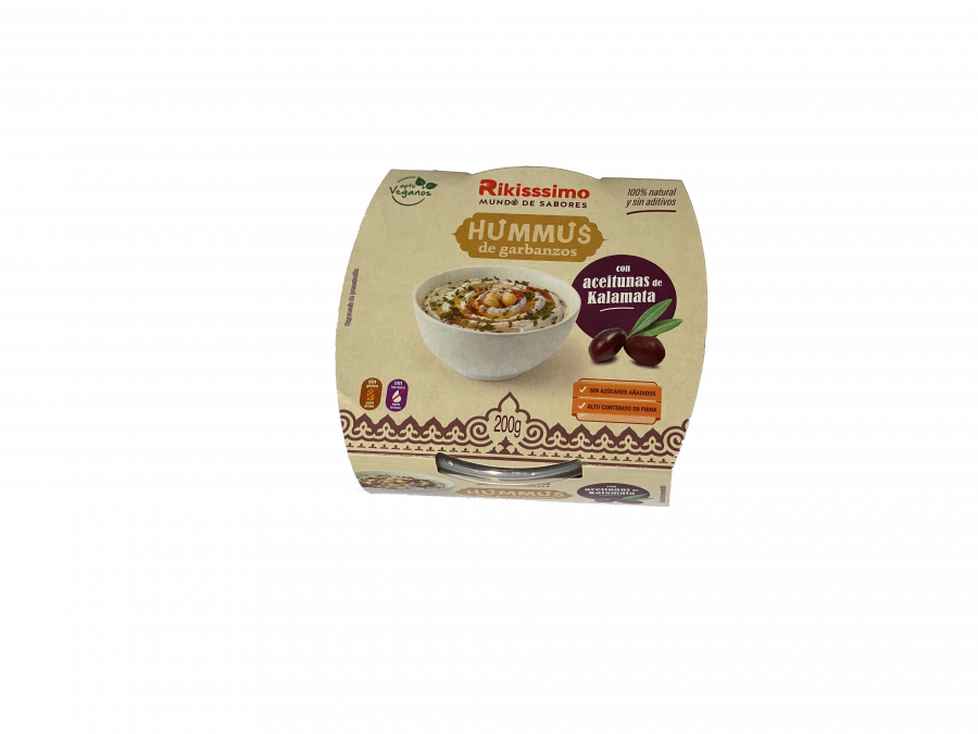 El hummus que distribuirá Euromadi se comercializarán bajo la marca “Rikisssimo” e incluirán tres variedades: tradicional, kalamata y pimiento.