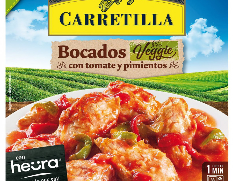 Los nuevos Bocados de Heura con tomate y pimientos cuentan con la mejor puntuación en el sello Nutri-Score, con la clasificación A, verde oscuro.