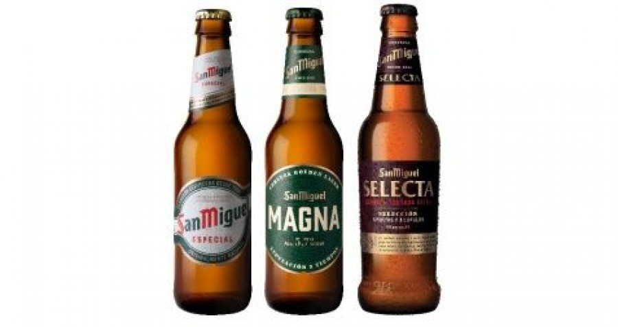 Las tres cervezas premiadas en el concurso han sido San Miguel Especial, Magna de San Miguel y Selecta de San Miguel, cada una con dos estrellas.
