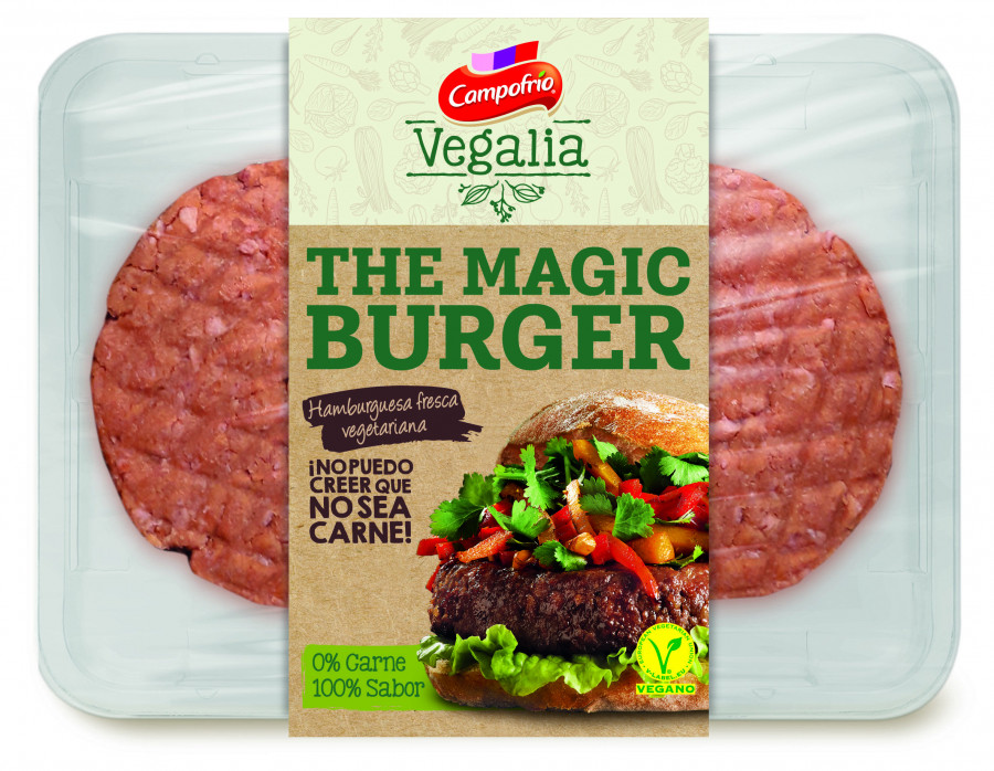 En el supermercado se situará en el lineal de frescos junto a la carne fresca, presentada en una bandeja con dos hamburguesas de 100 gramos en el lineal de refrigerados.
