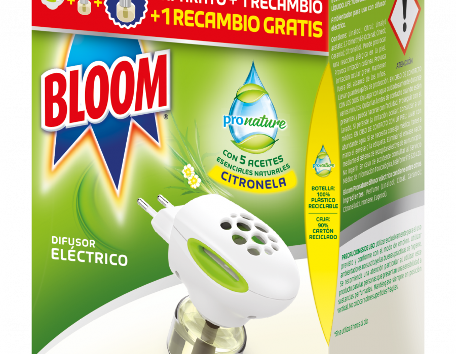 La marca ofrece tres gamas completas de productos contra los mosquitos adaptadas a las necesidades de cada consumidor: Bloom, Bloom Max y Bloom Zero