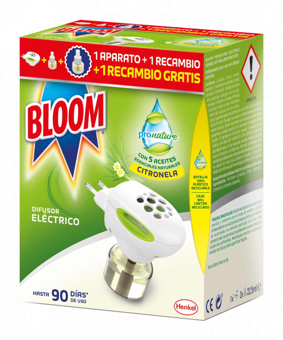 La marca ofrece tres gamas completas de productos contra los mosquitos adaptadas a las necesidades de cada consumidor: Bloom, Bloom Max y Bloom Zero