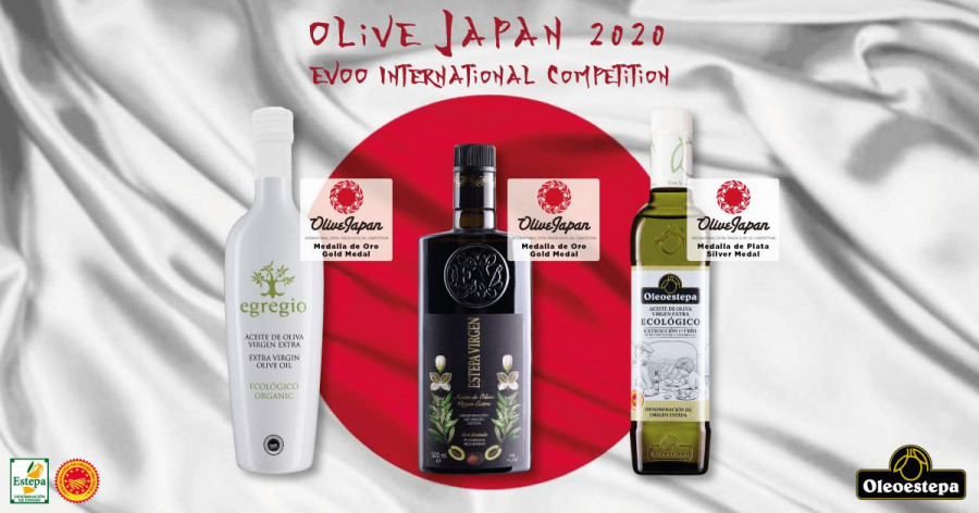 Las dos referencias de la línea gourmet, Estepa Virgen y Egregio, han obtenido medalla de oro, mientras que el aceite de oliva virgen extra Oleoestepa Ecológico ha recibido la medalla de plata.