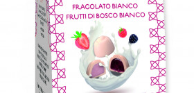 El paquete contiene dos variedades de bombones: Fragolato Bianco, chocolate blanco con corazón de crema de fresa, y Frutti di Bosco, chocolate blanco con corazón de gelatina de frutos del bosque.