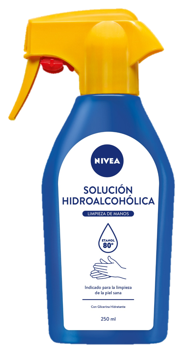 La Solución Hidroalcohólica Nivea está desarrollada a partir de la fórmula recomendada por la Organización Mundial de la Salud, compuesta por un 80% de etanol cosmético.