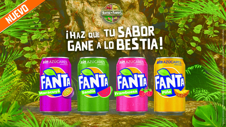 Los cuatro nuevos sabores, de edición limitada y sin azúcares añadidos, son Maracuyá, Frambuesa, Piña y Sandía.